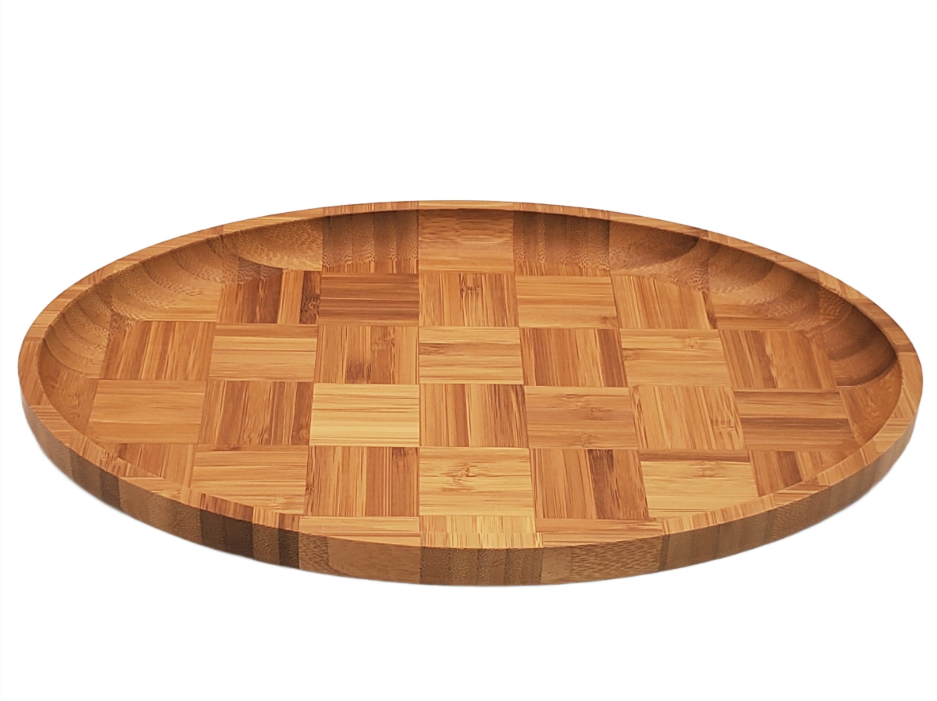 12.5x8.5 Inch Oval Wooden Serving Plate - Natural Wood Tray for Charcuterie, Cheese, Appetizers & Party Snacks - Rustic Farmhouse Tableware for Dining & Entertaining