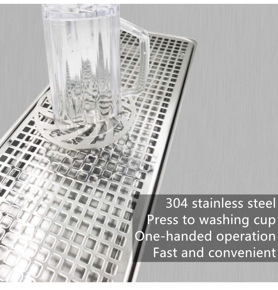 Stainless Steel G1/2'' Automatic Glass Rinser & Cup Washer - Bar Pitcher Rinser for Restaurants, Hotels, and Commercial Use - Perfect for Washing Beer Glasses, Wine Cups, and Drinkware
