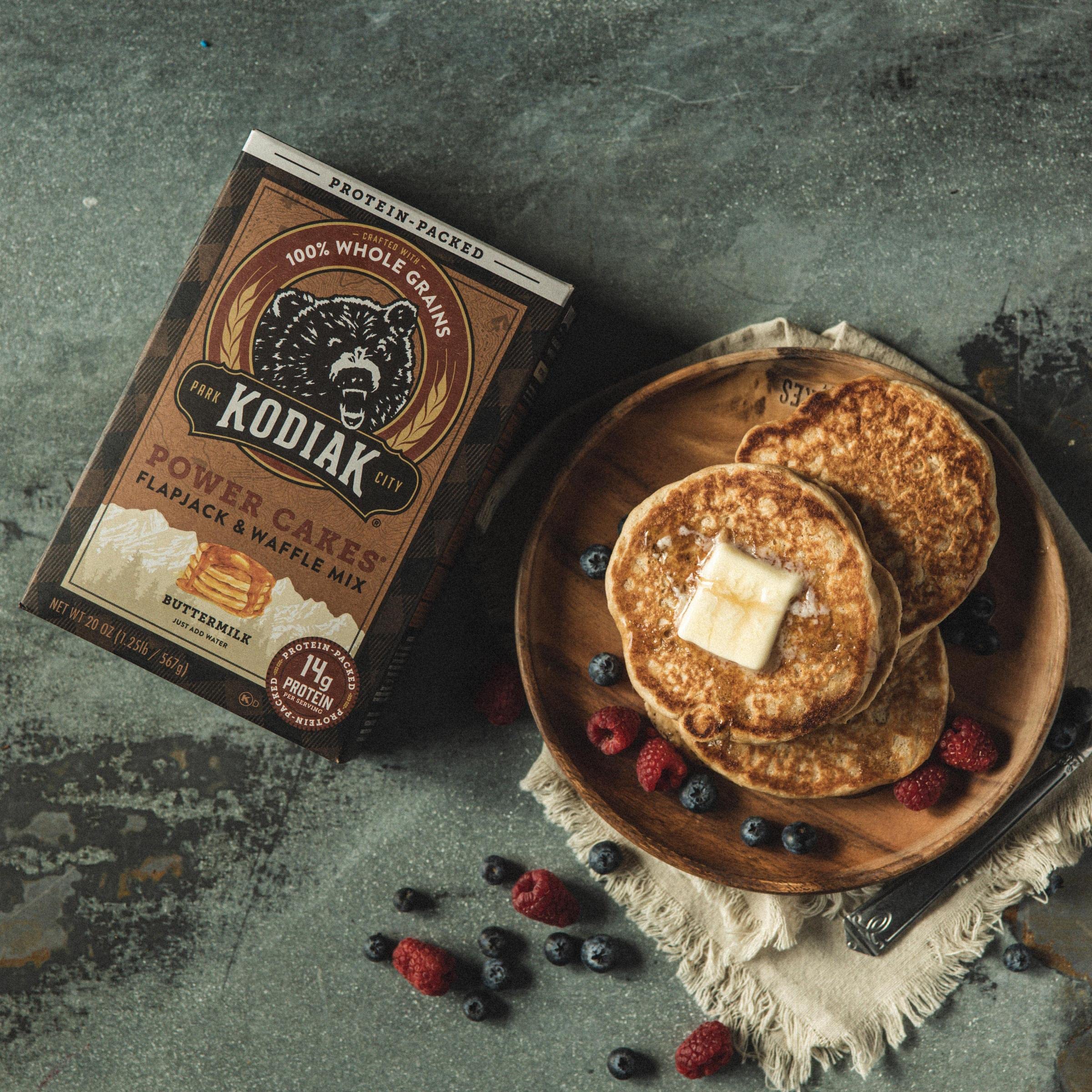 Kodiak Power Cakes Flapjack & Waffle Mix - 20oz | High Protein Pancake Mix for Breakfast, Camping & Fitness | Easy to Make, Healthy & Delicious