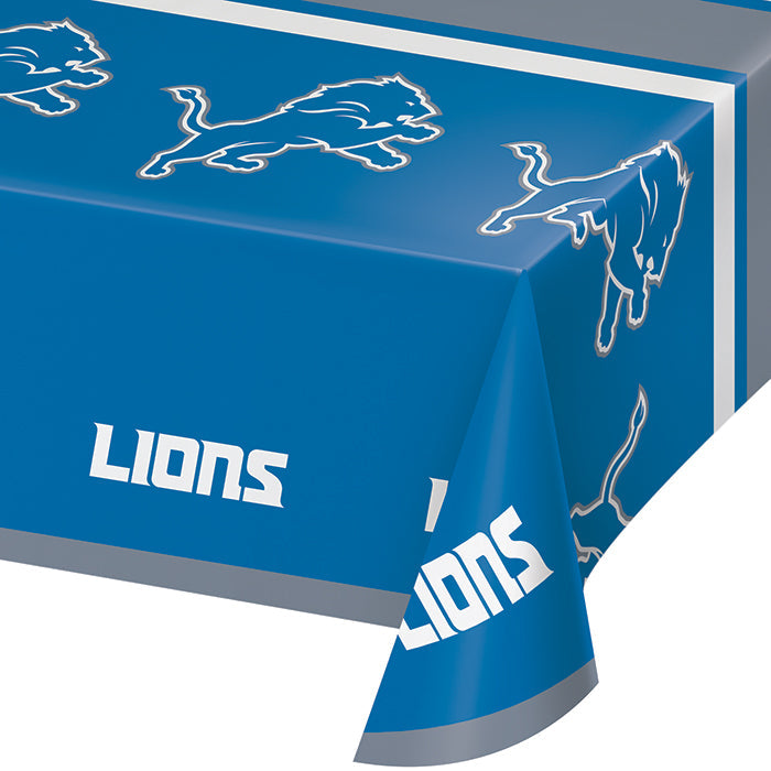 12-Piece Bulk Detroit Lions Table Covers - Waterproof NFL Party Decorations for Game Day, Tailgating & Sports Events