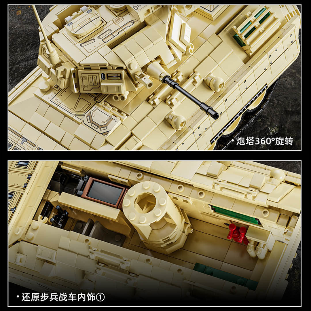 1/35 Scale 12GO 96007 M24 Bradley Infantry Fighting Vehicle Model Kit - Perfect for Military Enthusiasts, Collectors & Diorama Builders