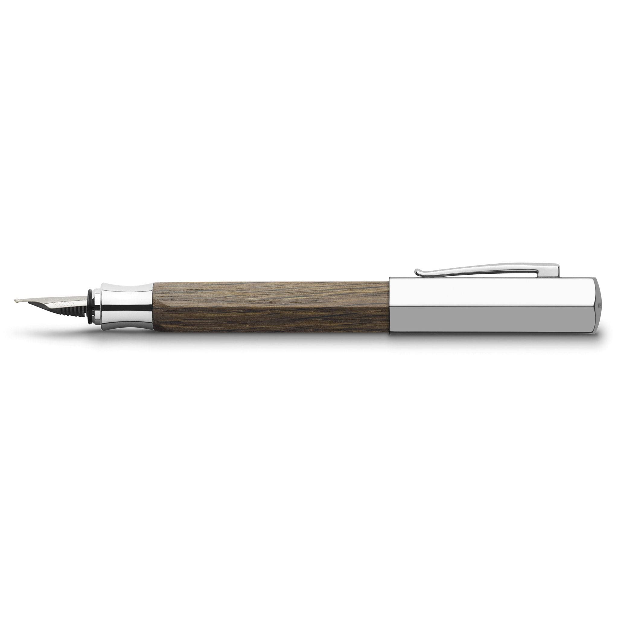 Faber-Castell 147582 EF Fountain Pen with Extra Fine Point - Premium Ondoro Wood Barrel for Smooth Writing - Ideal for Calligraphy, Note-Taking & Gift Giving