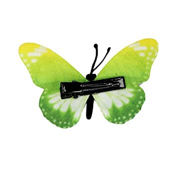 KAVIN 2-Pack Mesh Butterfly Hair Claw Clips for Women & Girls - Non-Slip Hair Pins, Hair Ties, Hair Accessories (Green) - Perfect for School, Work, Parties & Everyday Hairstyles