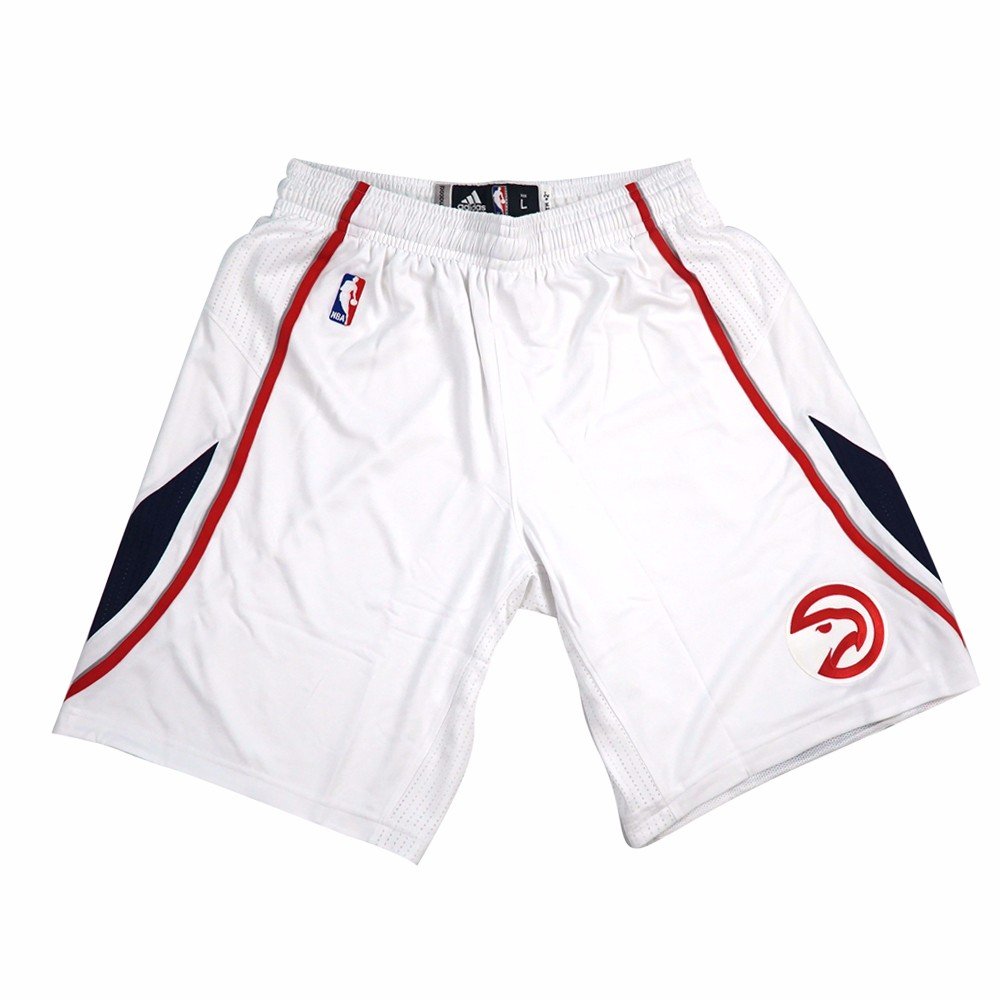 Adidas Atlanta Hawks NBA Authentic Pro Cut Game Shorts for Men - White Home On-Court Team Issued Basketball Shorts | Perfect for NBA Games, Basketball Practice & Fan Apparel