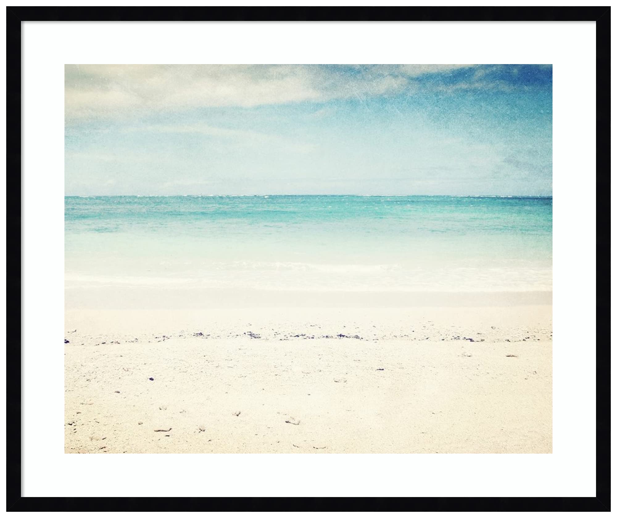 Amanti Art Framed Beach Wall Art Print - 28x33 Inch Coastal Decor Painting by Lupen Grainne | Large Framed Poster for Living Room, Bedroom, Bathroom, Kitchen & Office | Perfect for Beach House, Seaside Cottage & Coastal Home Decor