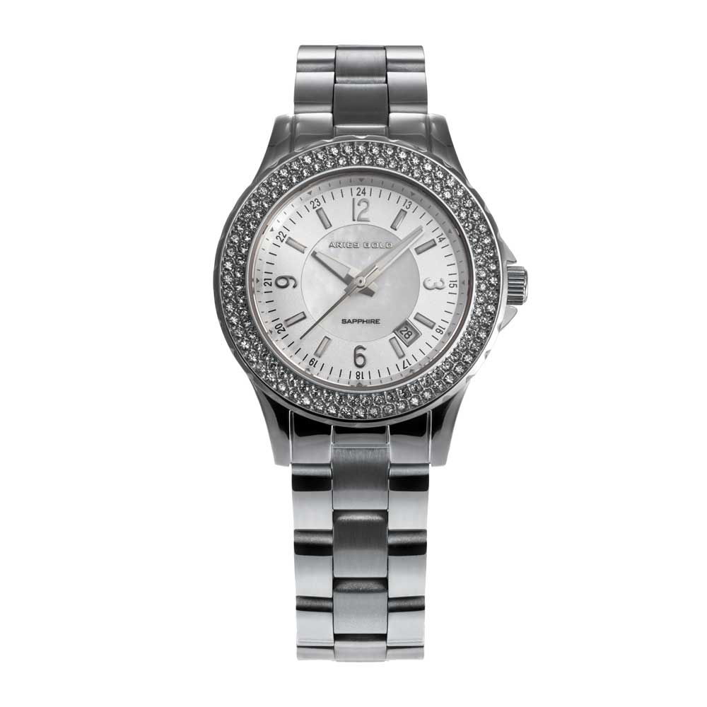 ARIES GOLD ENCHANT VENUS Silver Stainless Steel Women's Watch with Mother of Pearl Dial - Elegant Dress Watch for Women, Perfect for Office, Party & Special Occasions