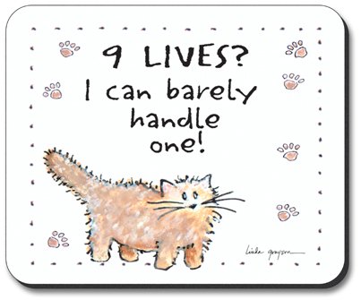 9 Lives Brand Art Plates Mouse Pad - Non-Slip Gaming & Office Desk Mat for Computers, Laptops - Perfect for Work, Gaming & Home Office Use