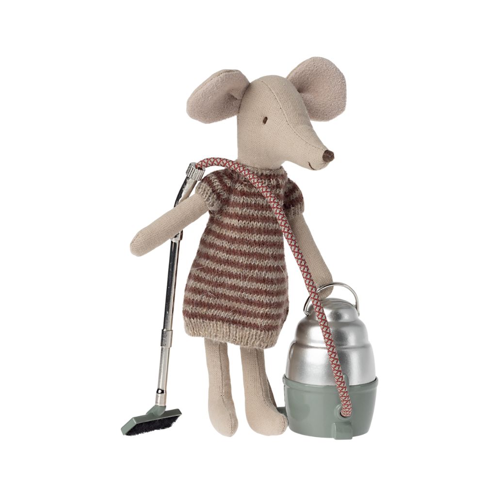 Maileg Mini Mouse Toy Vacuum Cleaner - Adorable Pretend Play Cleaning Toy for Kids - Perfect for Imaginative Play & Role-Playing Games
