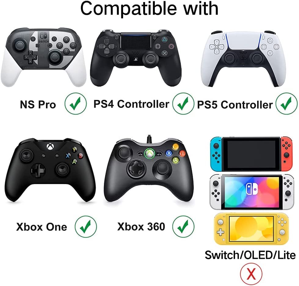 PERFECTSIGHT Cute Thumb Grip Caps for PS5, PS4, Xbox Series X/S, Xbox One & Switch PRO Controller - 4PCS Soft Rubber 3D Analog Thumbstick Covers with Heart Design - Improve Gaming Comfort & Grip for Long Play Sessions