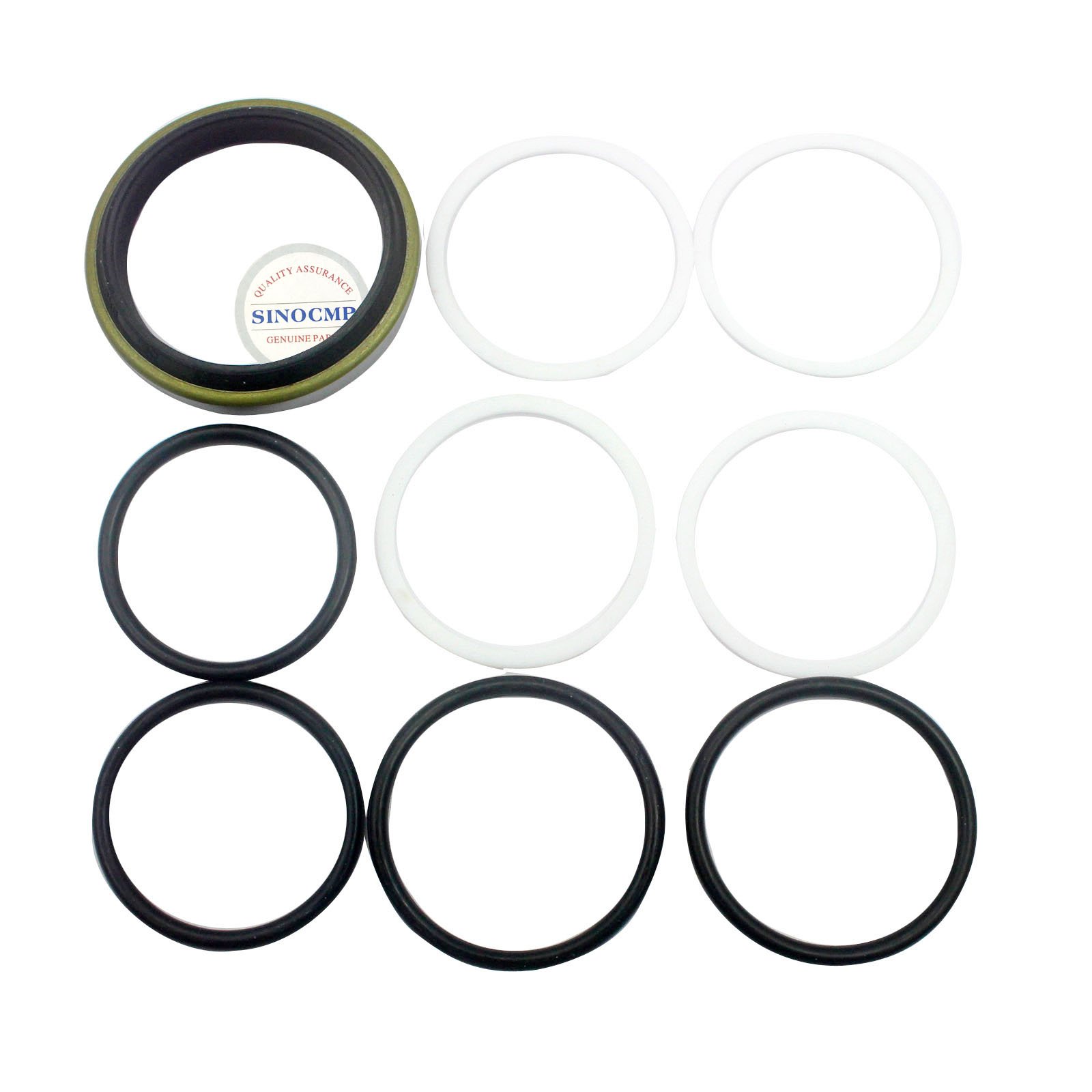 Komatsu PC200-3 PC200LC-3 Excavator Track Adjuster Oil Seal Kit - SINOCMP Replacement Wearing Parts (3 Month Warranty) - Ideal for Construction, Mining & Heavy Equipment Maintenance