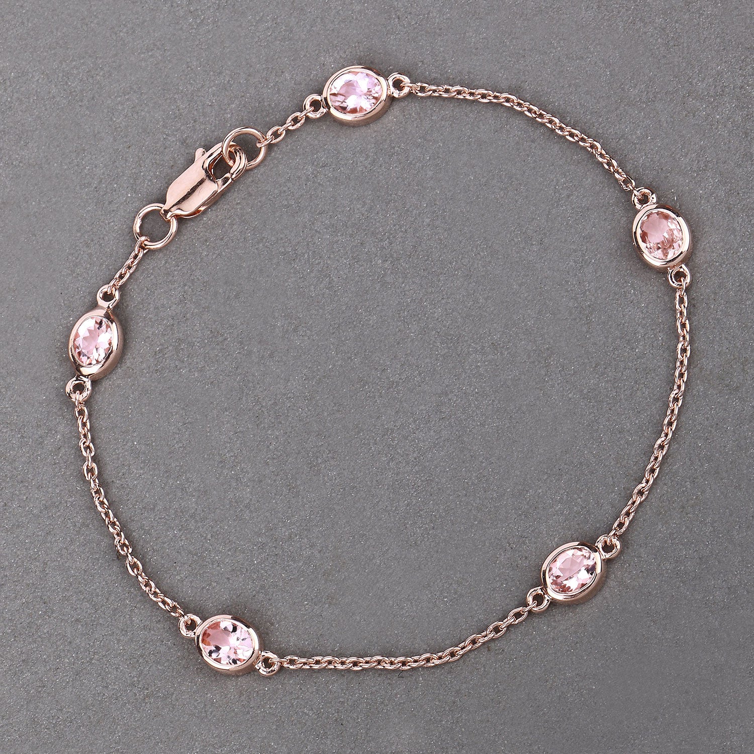 Genuine Morganite Beaded Bracelet for Women - Elegant Stretchable Gemstone Jewelry for Everyday Wear & Special Occasions