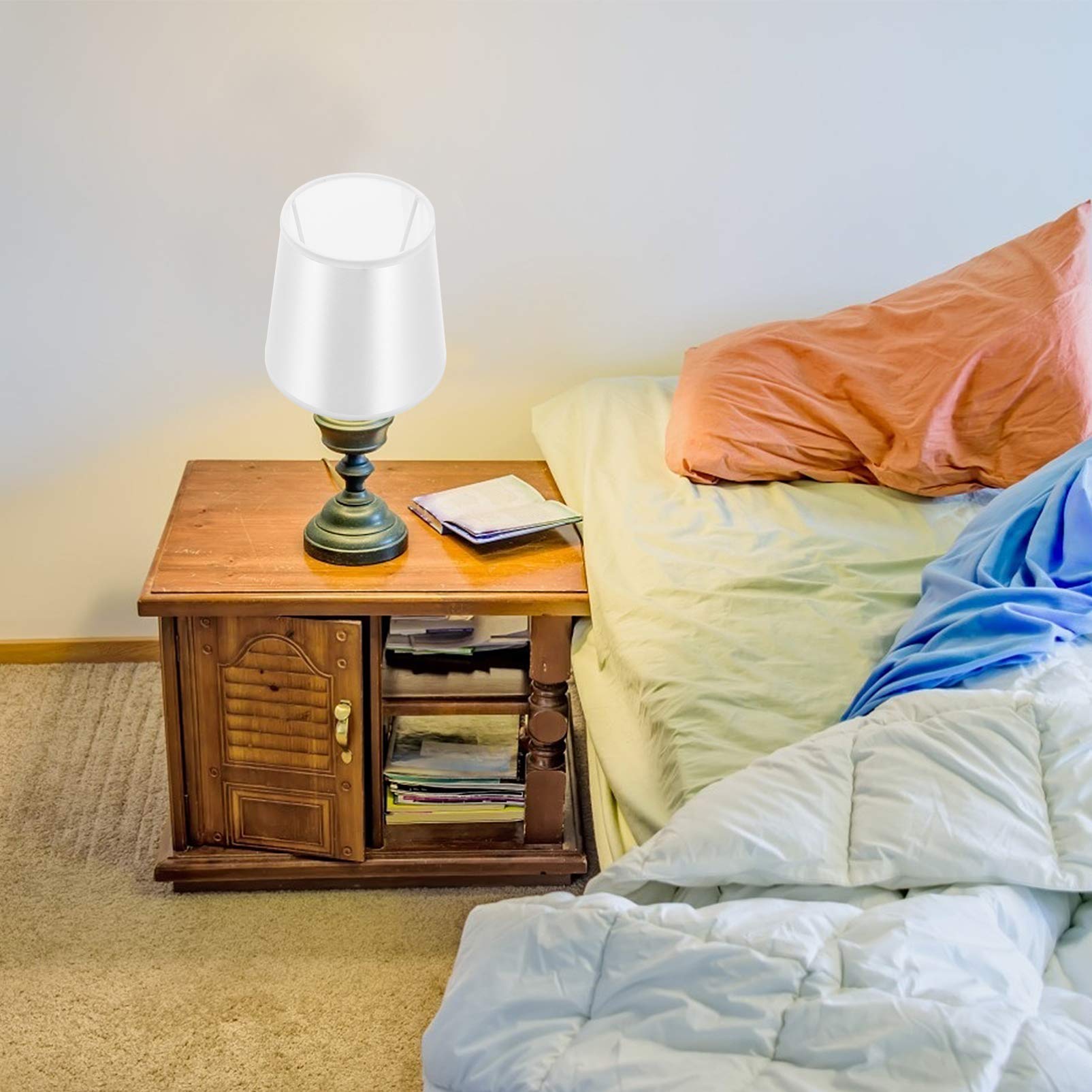 Uonlytech Small Barrel Fabric Lampshade - Stylish Cloth Lamp Cover Replacement for Table & Floor Lamps - Perfect for Living Room, Bedroom, and Office Decor