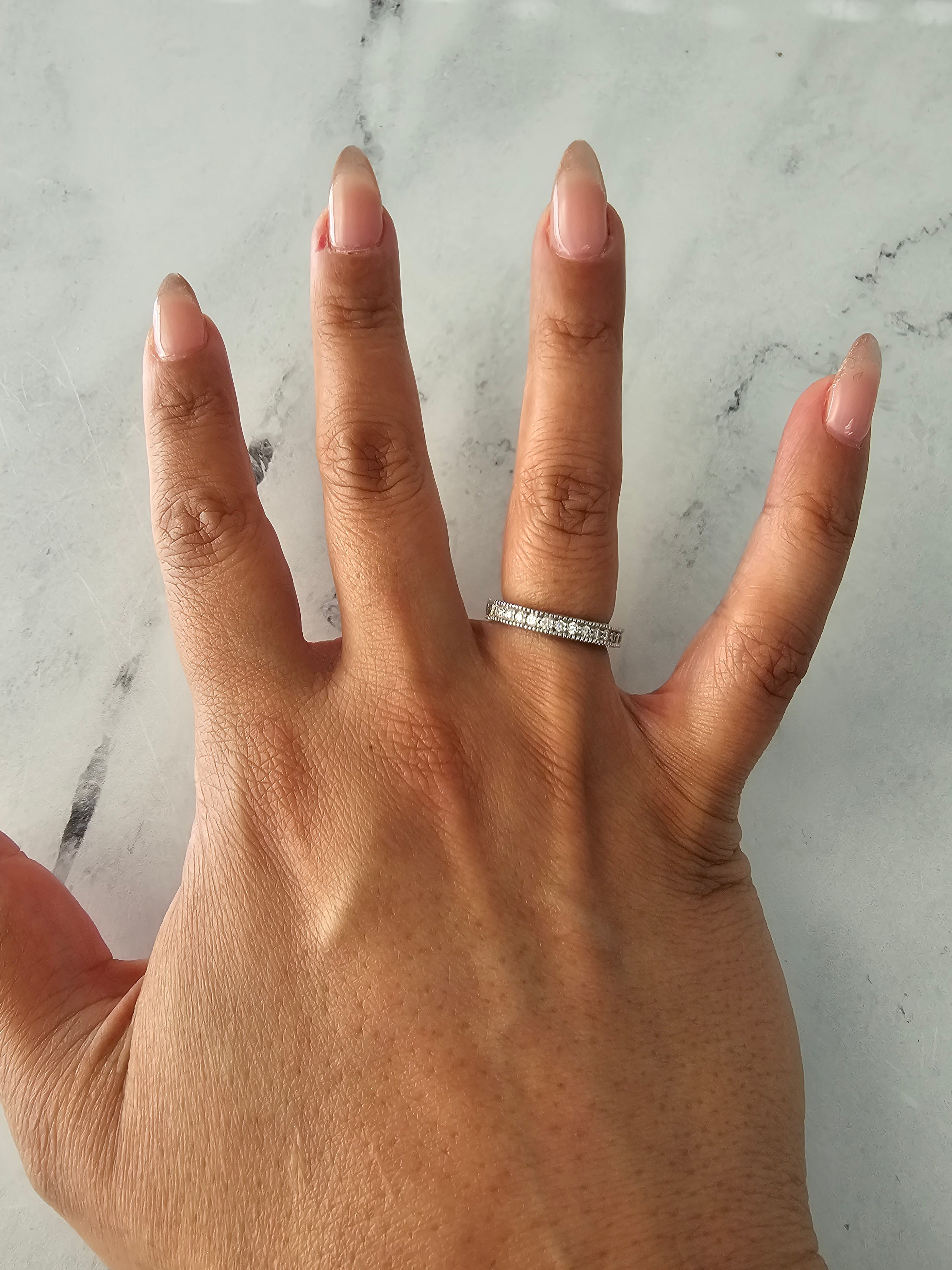Vintage Diamond Wedding Band for Women – Elegant Antique Style Engagement Ring – Perfect for Bridal, Anniversary & Special Occasions
