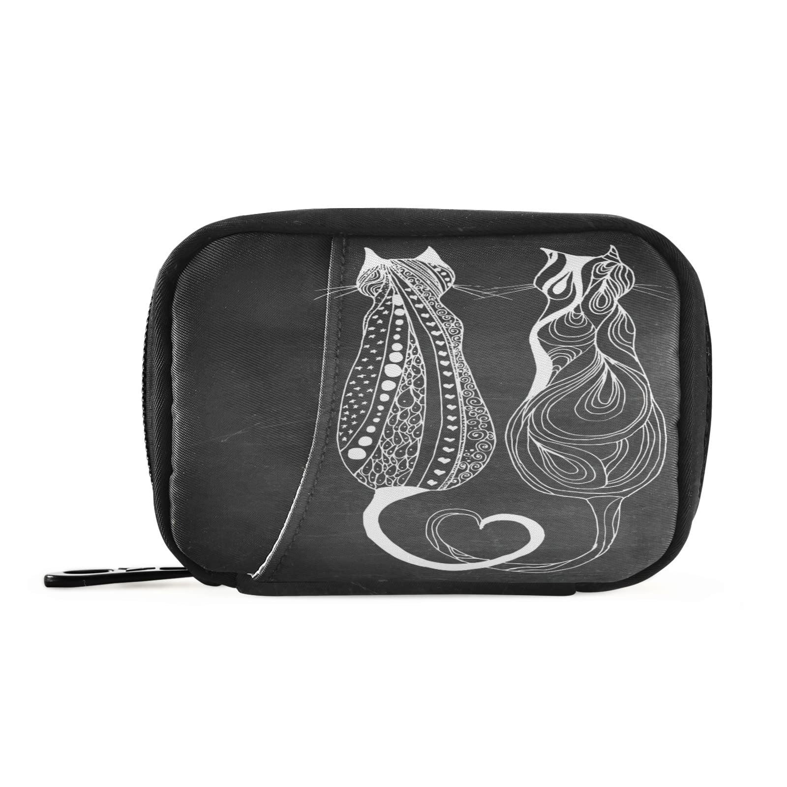 Vintage Cat Design 7-Day Weekly Pill Organizer with Zipper - Portable Travel Pill Case for Vitamins, Supplements & Medication - Perfect for Home, Office, Travel & Daily Use