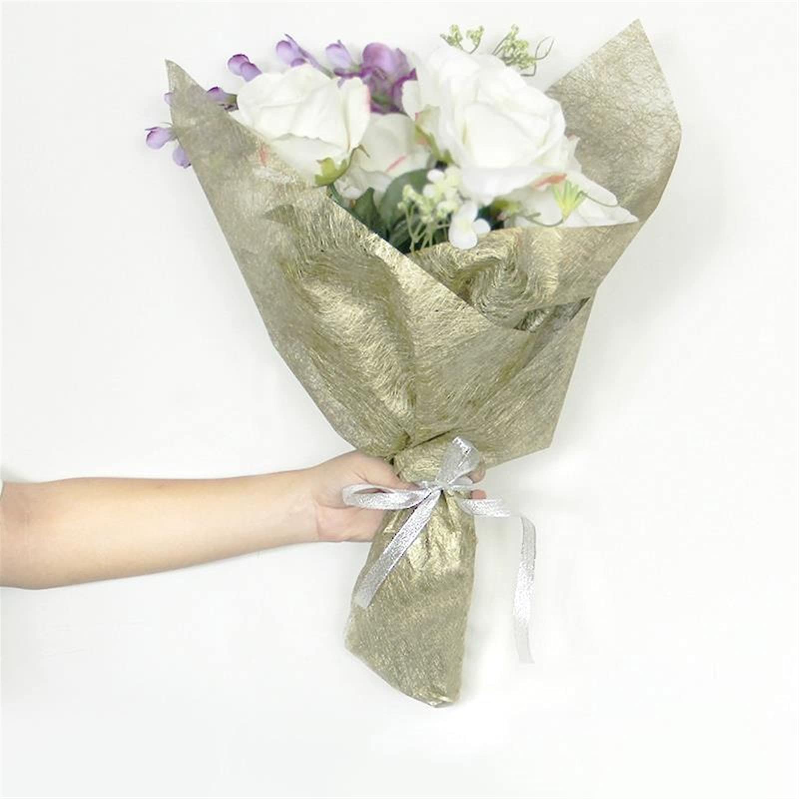 Premium 10pcs Solid Color Silk Flower Wrapping Paper - Soft Cloud Texture Bouquet Packaging for Wedding, Birthday & Gift Giving (Smooth Skin-Touch Finish, Color C)