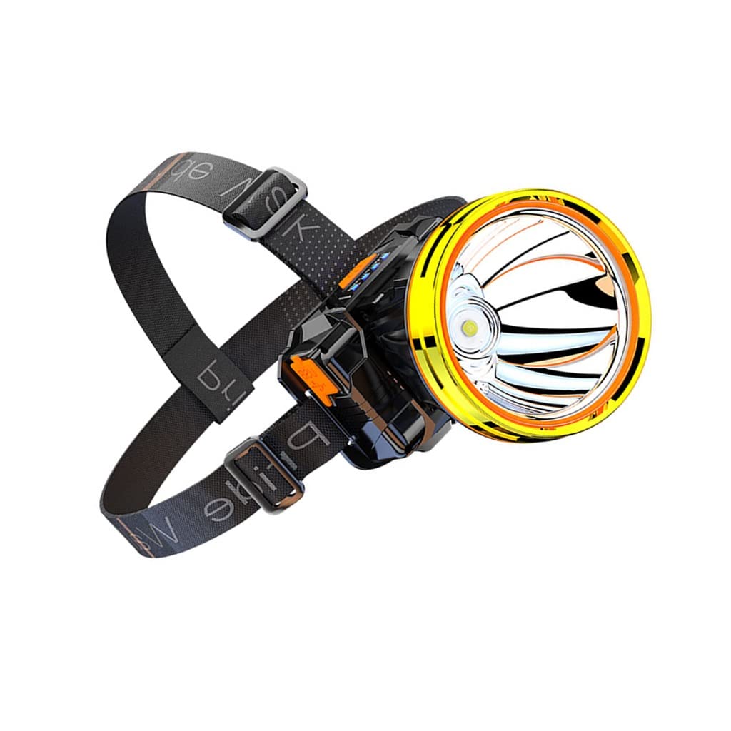 TONPOP Rechargeable LED Headlamp - 1000 Lumen Bright Headlight for Outdoor Camping, Hiking, Fishing & Mining - Waterproof Head Mounted Flashlight with Long Battery Life (White Light) - Perfect for Night Adventures and Emergency Situations