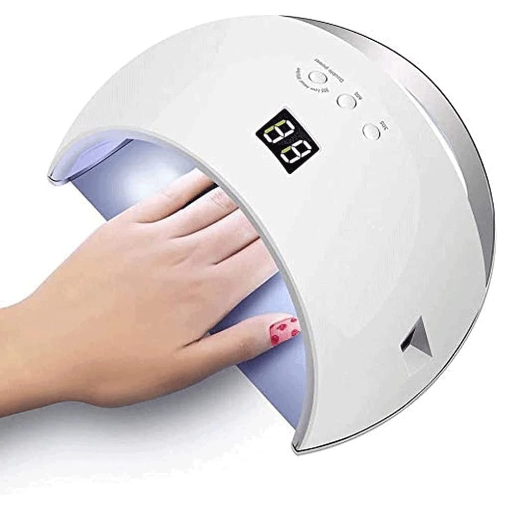 Professional 40W MZLXDEDIAN UV LED Nail Lamp Dryer with 3 Timer Settings - Fast Curing for Gel Polish, Nail Art Tools & Accessories (White) - Perfect for Home Manicures, Salon Nail Treatments & DIY Nail Designs