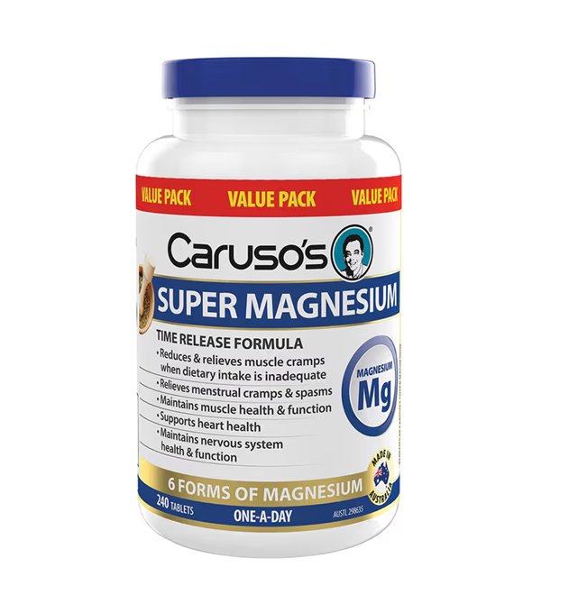 Caruso's Super Magnesium Supplement - High Absorption Magnesium for Stress Relief, Sleep & Muscle Recovery | Vegan, Non-GMO | Supports Energy, Relaxation & Heart Health - Perfect for Athletes, Fitness & Daily Wellness