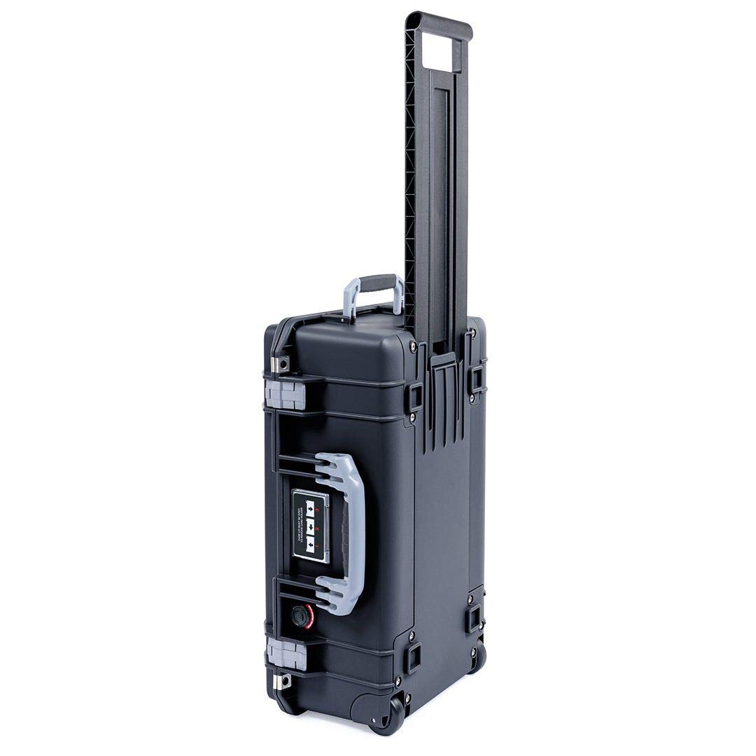 Black Pelican 1535 Air Case with Silver Handle & Latches - Empty Hard Shell Protective Case for Travel, Photography & Equipment Storage | Durable Waterproof Case for Tools, Electronics & Valuables