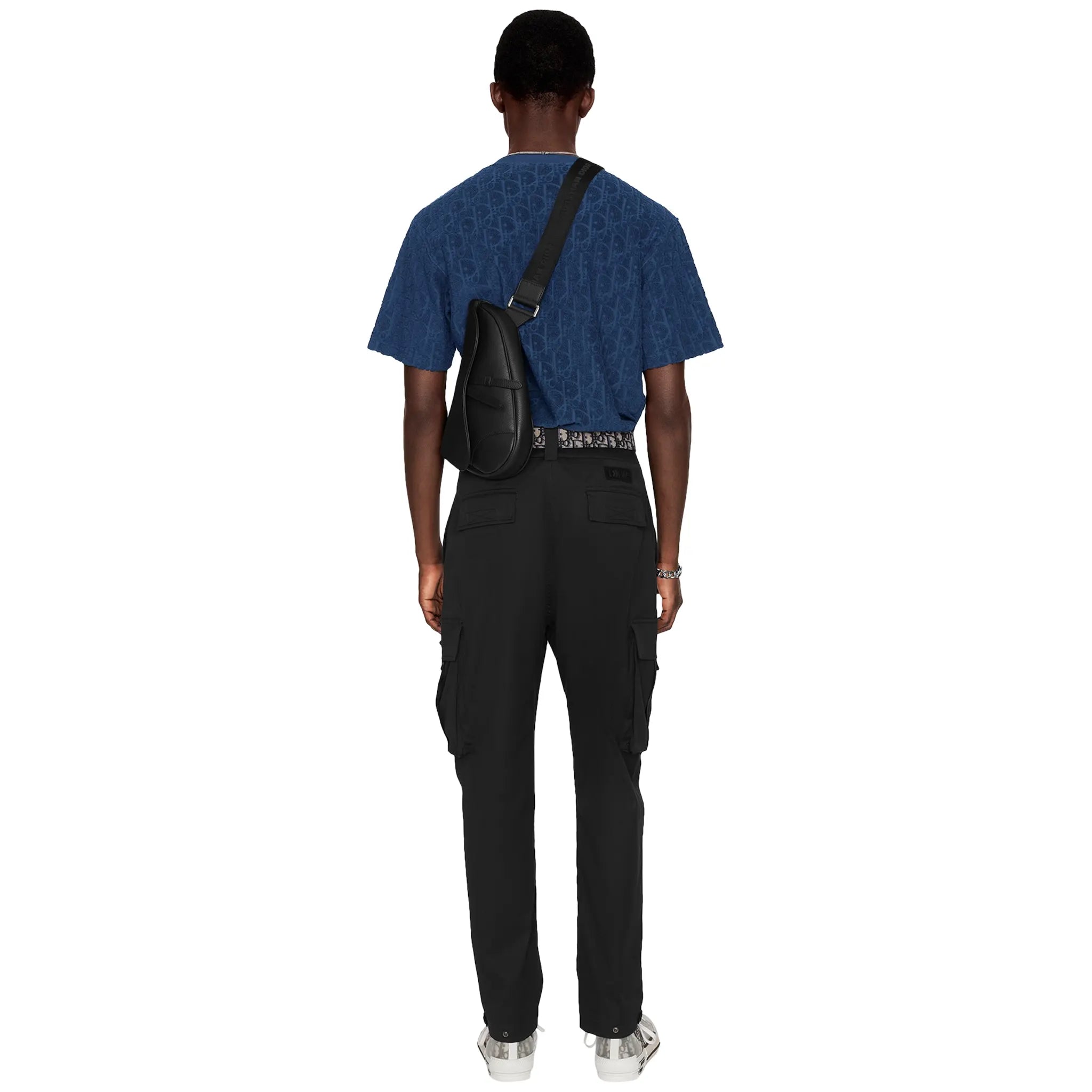 Dior Oblique Towelling Blue T-Shirt for Men - Luxury Cotton Casual Tee for Everyday Wear & Street Style Fashion