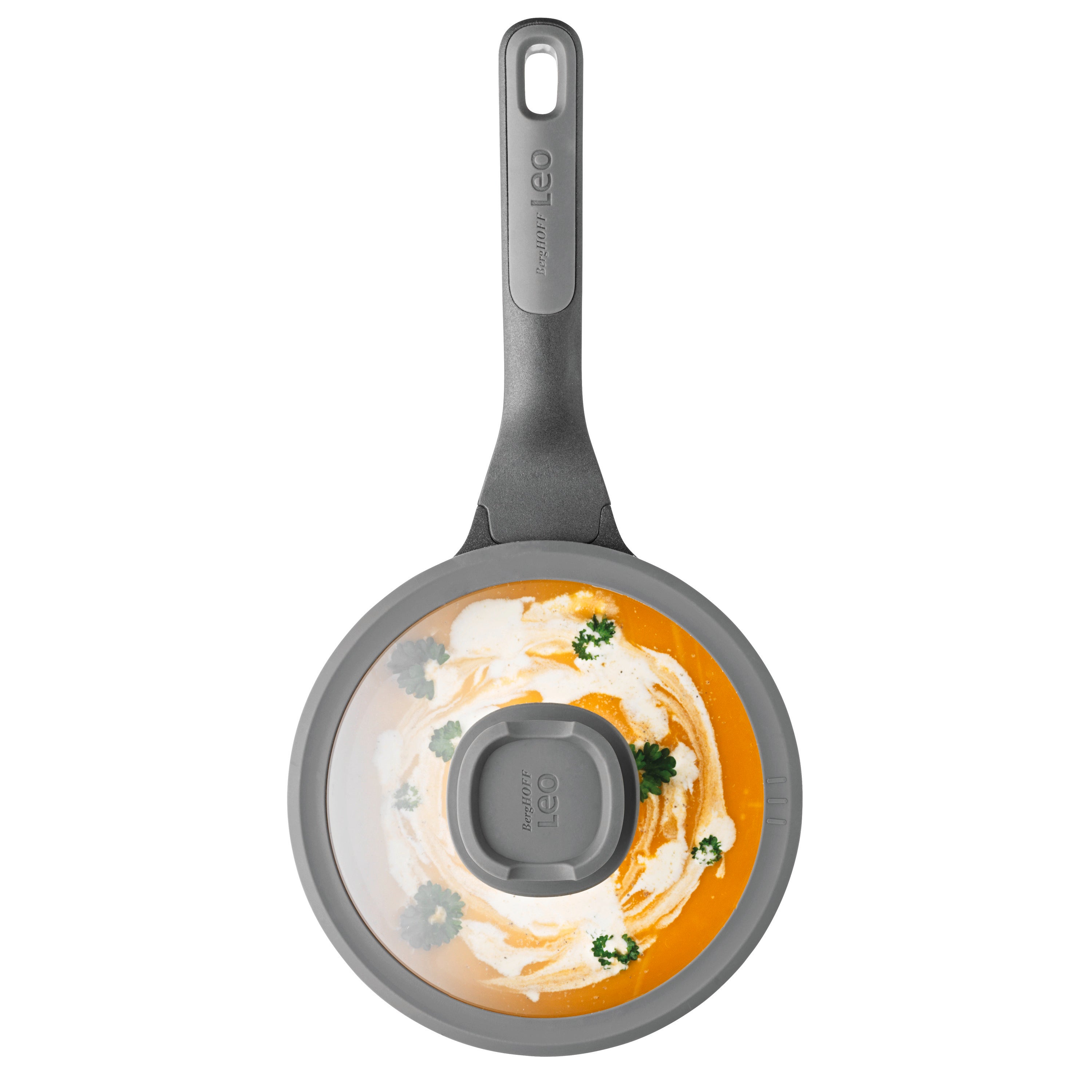 BergHOFF Stone 7 Non-Stick Saucepan 2.1 Quart with Glass Lid - Perfect for Cooking, Boiling & Simmering Soups, Sauces & Pasta