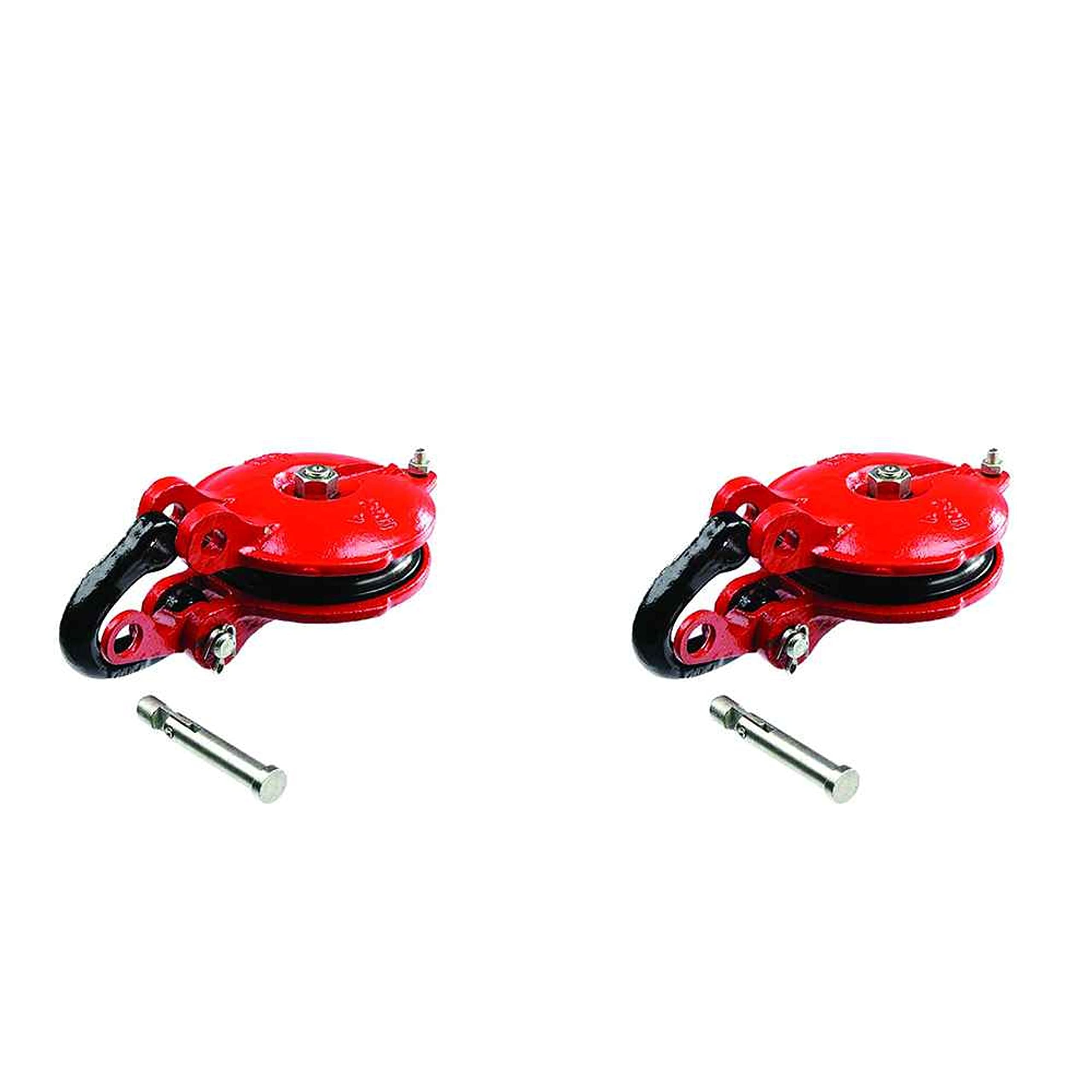 US Cargo Control 4050 Snatch Block - 3/8 Inch Wire Rope x 4 Inch Sheave - Heavy Duty Pulley Block (2 Pack) - Ideal for Towing, Rigging & Off-Road Recovery