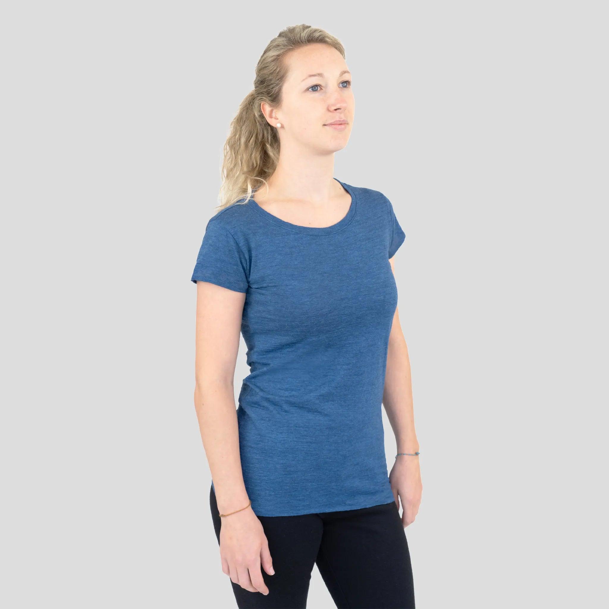 Ultralight Women's Alpaca Wool T-Shirt - 160 GSM Soft Crew Neck Tee for Travel, Hiking & Everyday Comfort