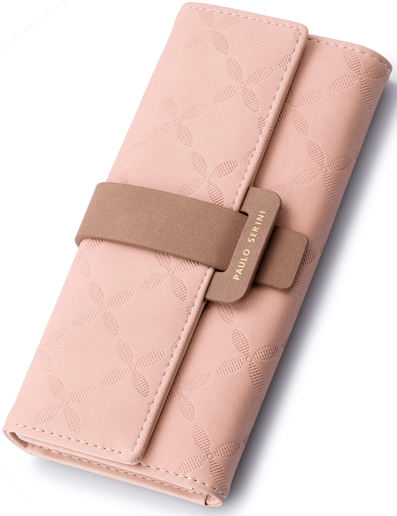 PAULO SERINI® Vegan Leather Wallet for Women - Slim RFID Blocking Card Holder with Coin Pocket & Wrist Strap - Fashionable Gift for Birthday, Mother's Day - Perfect for Everyday Use, Travel & Shopping (9 Colors)