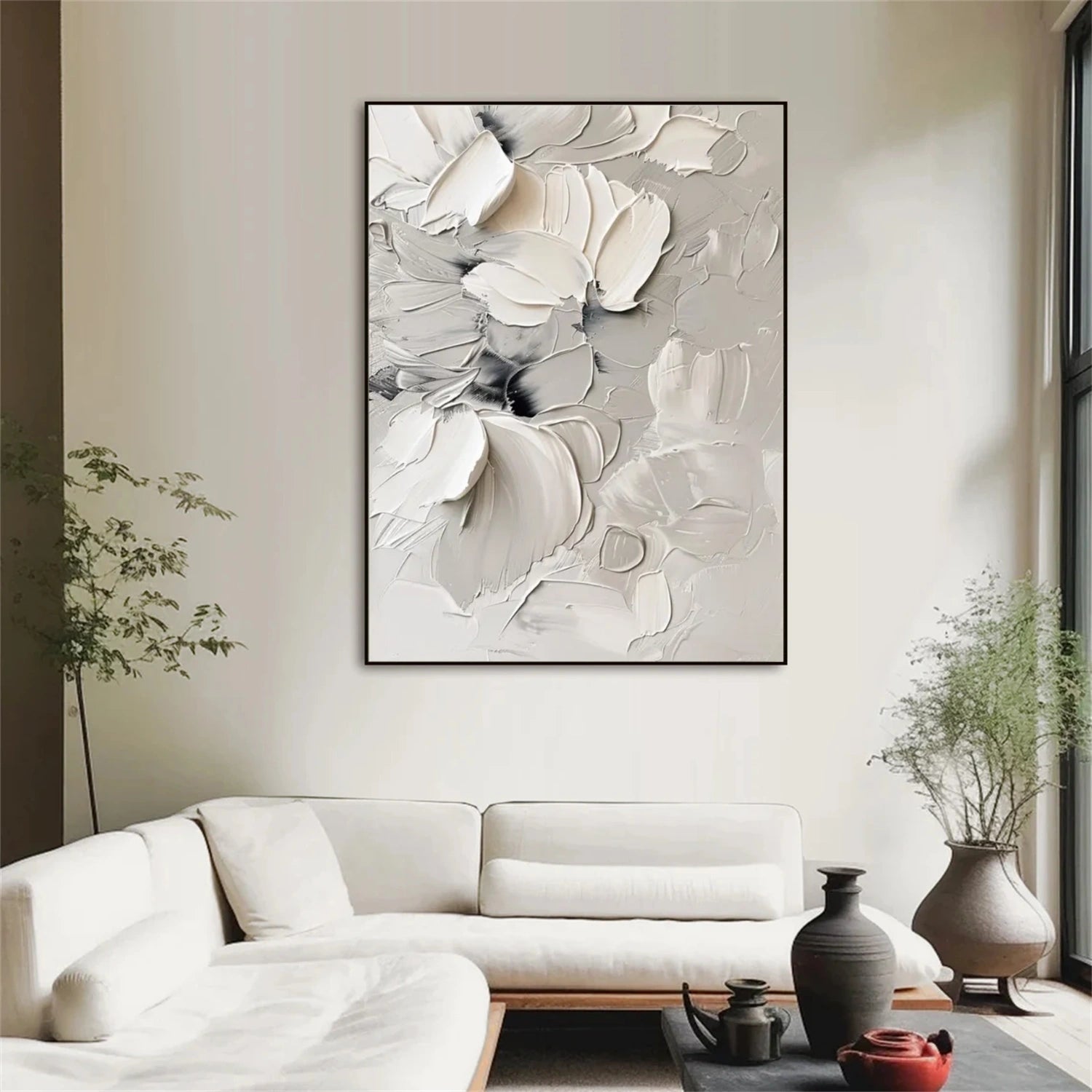 Flower and Tree Painting #FT 197 - Handmade Canvas Wall Art for Home & Office Decor - Perfect for Living Room, Bedroom, and Office Spaces