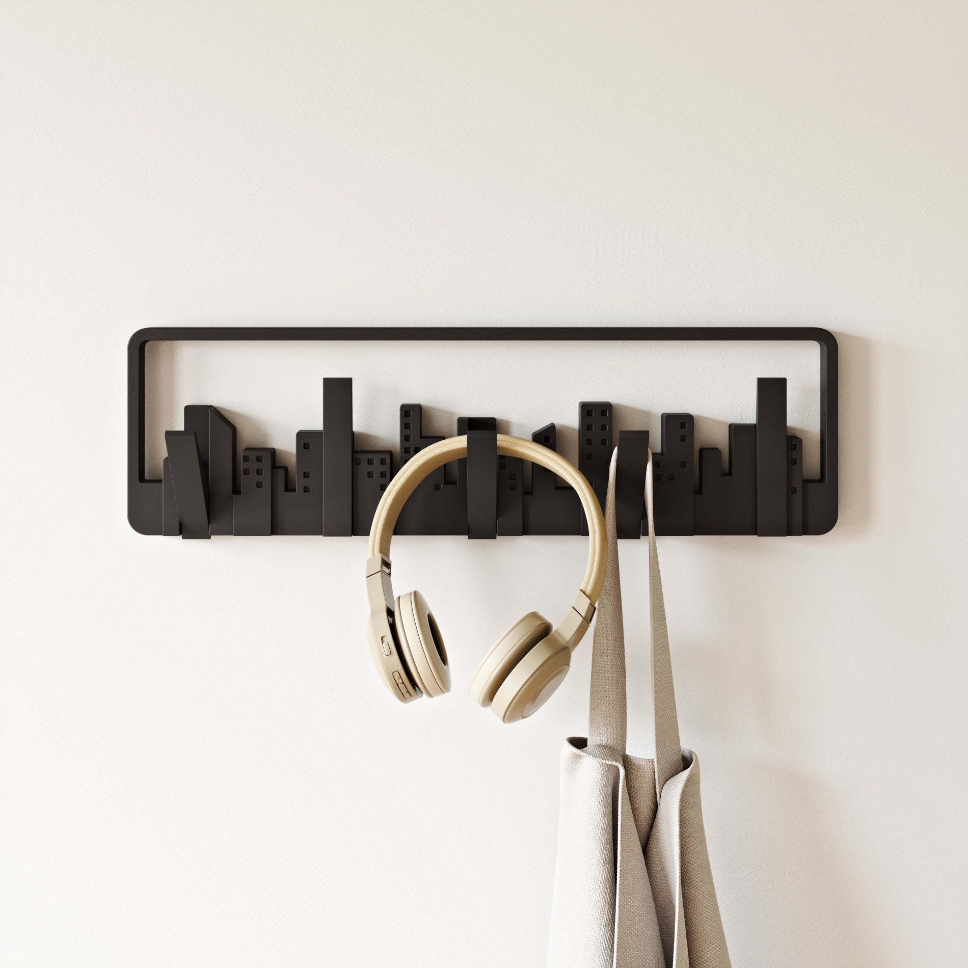 Skyline 5 Wall Hook - Heavy Duty Stainless Steel Hooks for Hanging Coats, Hats & Bags - Perfect for Entryway, Garage & Closet Organization