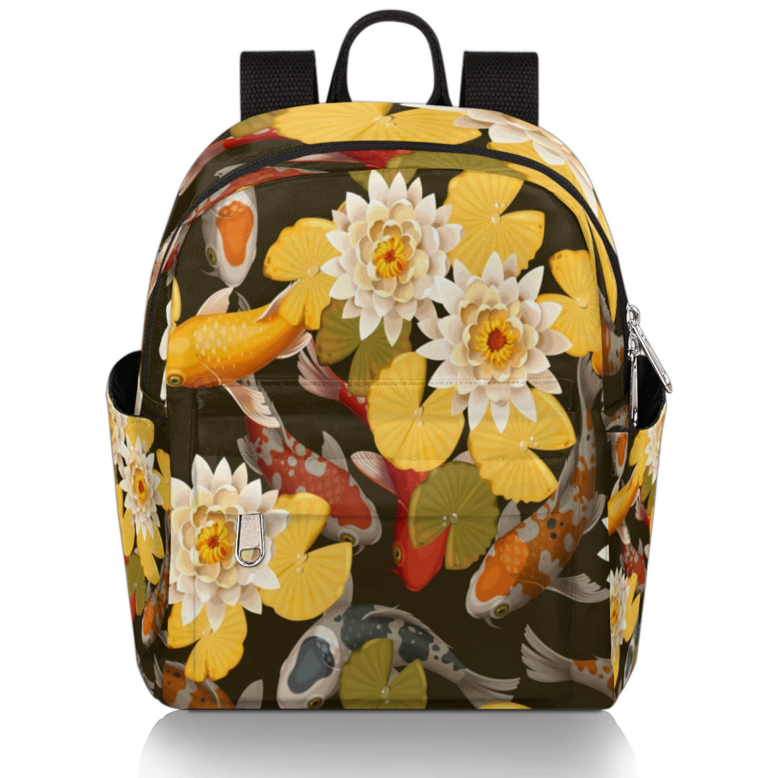 Cute Mini Backpack for Women - Lightweight Small Travel Backpack Purse, Floral Lotus Design Shoulder Bag for Girls & Teens - Perfect for School, Day Trips, Shopping & Casual Outings