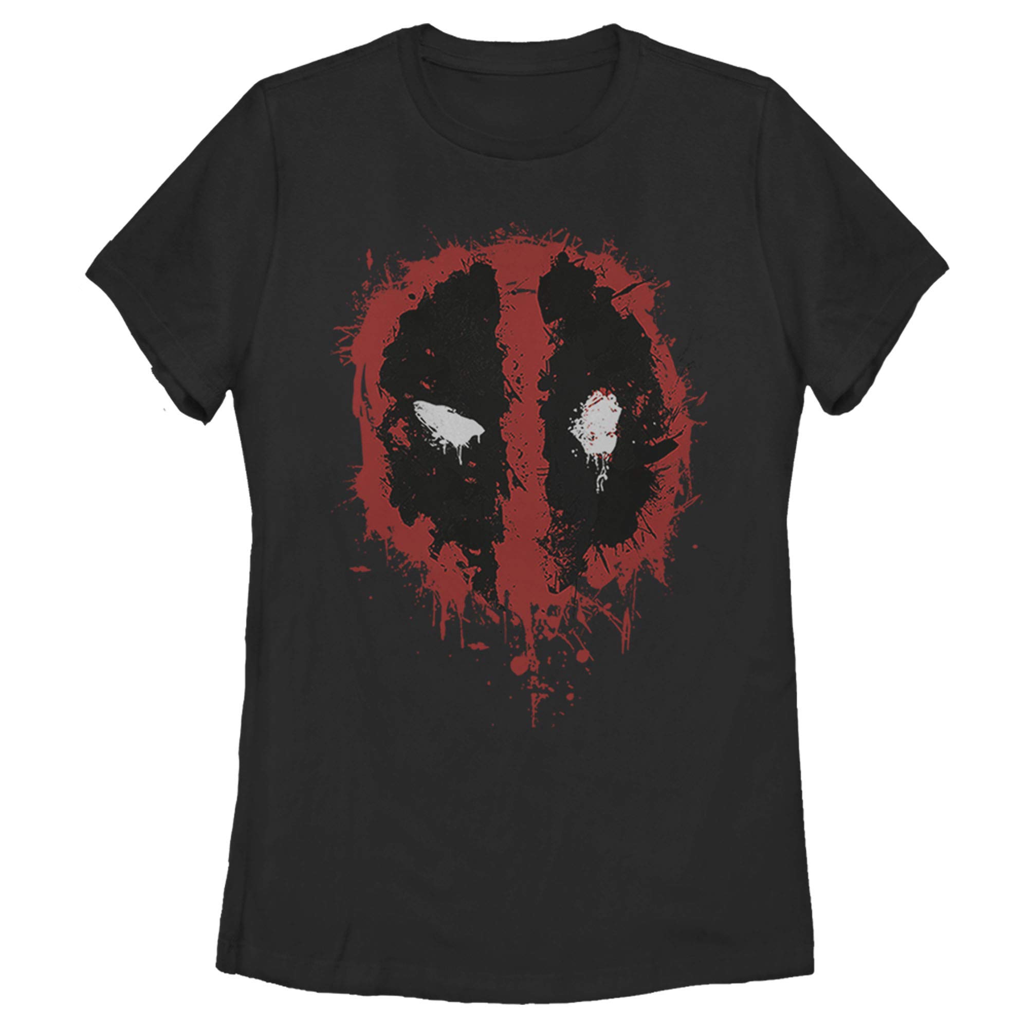Marvel Deadpool Splatter Icon Graphic T-Shirt for Women | Superhero Comic Tee | Casual Wear & Cosplay