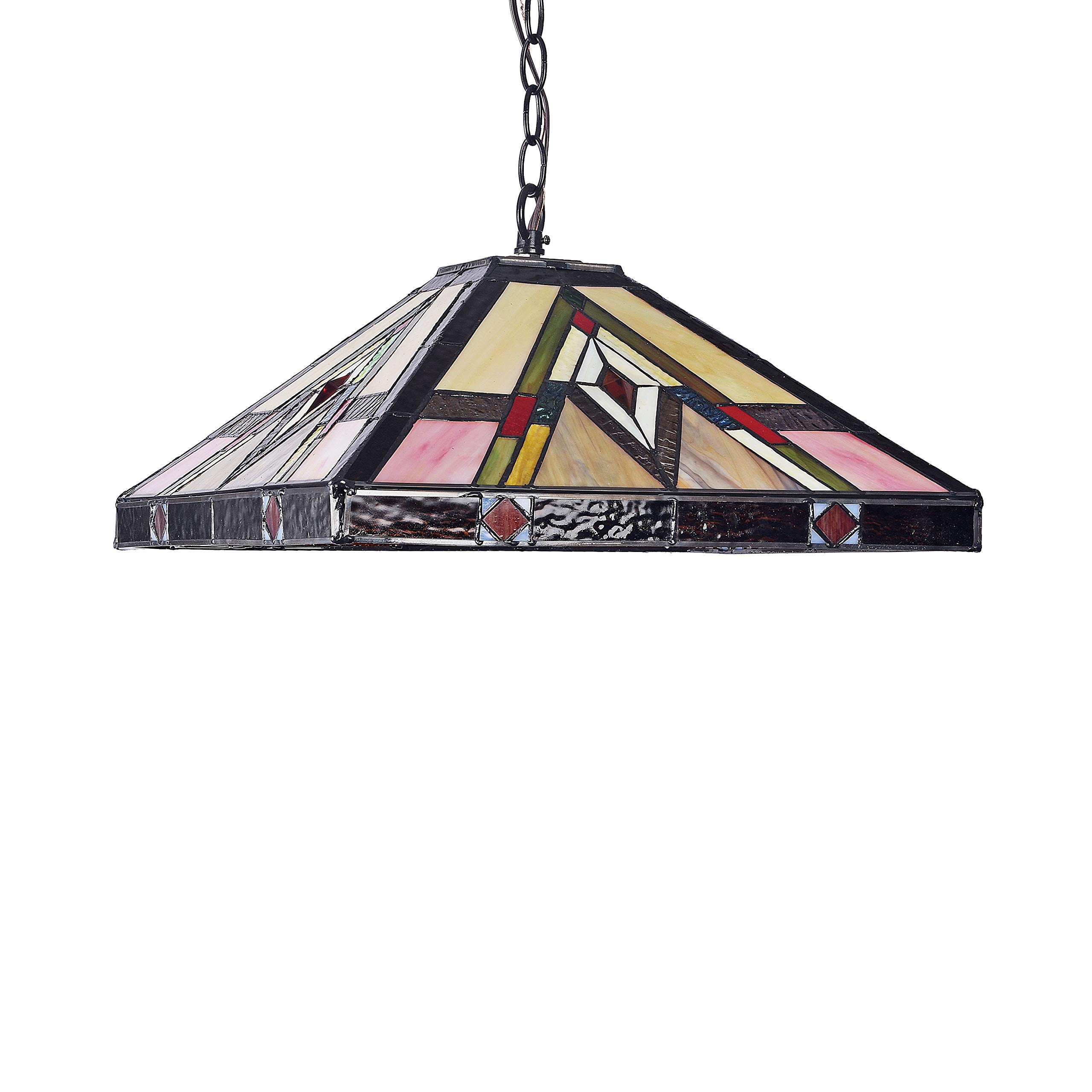Mission 2 Light Blackish Bronze Ceiling Pendant Light Fixture - 16