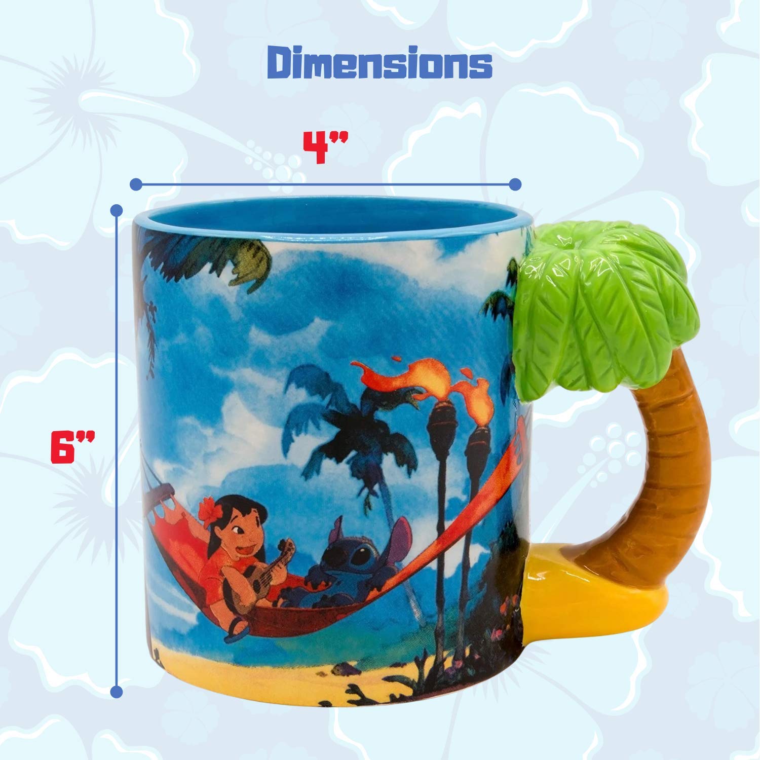 Lilo & Stitch Ceramic Coffee Mug with Sculpted Handle - 20oz Disney Collectible for Hot & Cold Drinks - Perfect for Home, Office, or Gift Giving