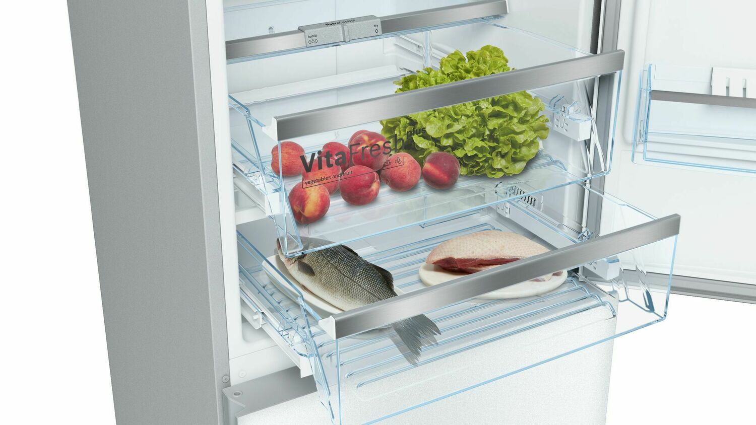 Bosch B10CB80NVW 800 Series Freestanding Refrigerator Freezer with White Glass Door - Perfect for Modern Kitchens & Open-Plan Living Spaces