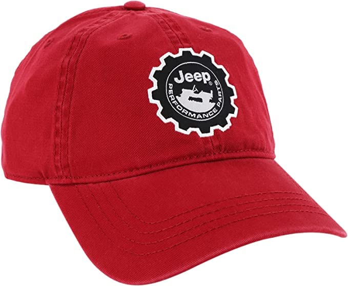 Jeep Performance Parts Gear Logo Heavy Twill Baseball Cap for Men & Women - Durable Trucker Hat for Off-Road Adventures, Camping & Outdoor Activities