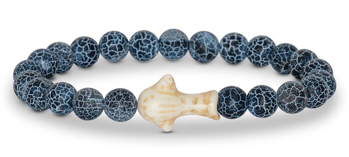 Fahlo Whale Shark Tracking Bracelet - Deep Blue Ocean Conservation Jewelry for Marine Life Lovers | Perfect for Beach Vacations, Ocean Adventures & Eco-Friendly Gifts