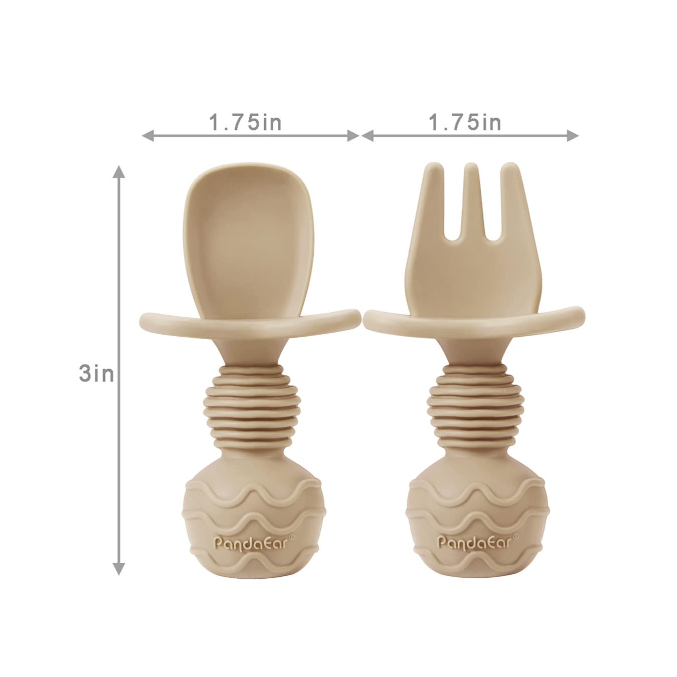 PandaEar Silicone Baby Suction Plate Set with Spill-Proof Cup & Spoon Fork - BPA Free Divided Toddler Dish for Self Feeding | Perfect for Highchair, Travel & Mess-Free Mealtime