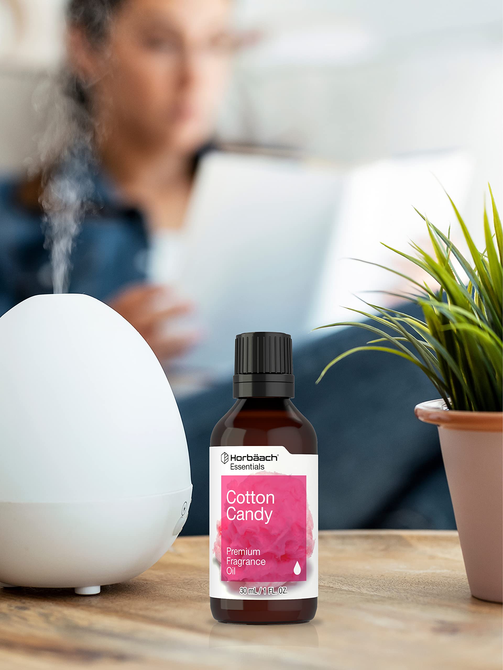 Horbäach Premium Cotton Candy Fragrance Oil - 1 fl oz (30ml) for Diffusers, Candles, Soap Making, Aromatherapy & DIY Projects | Sweet Scent for Home, Spa & Gift Giving