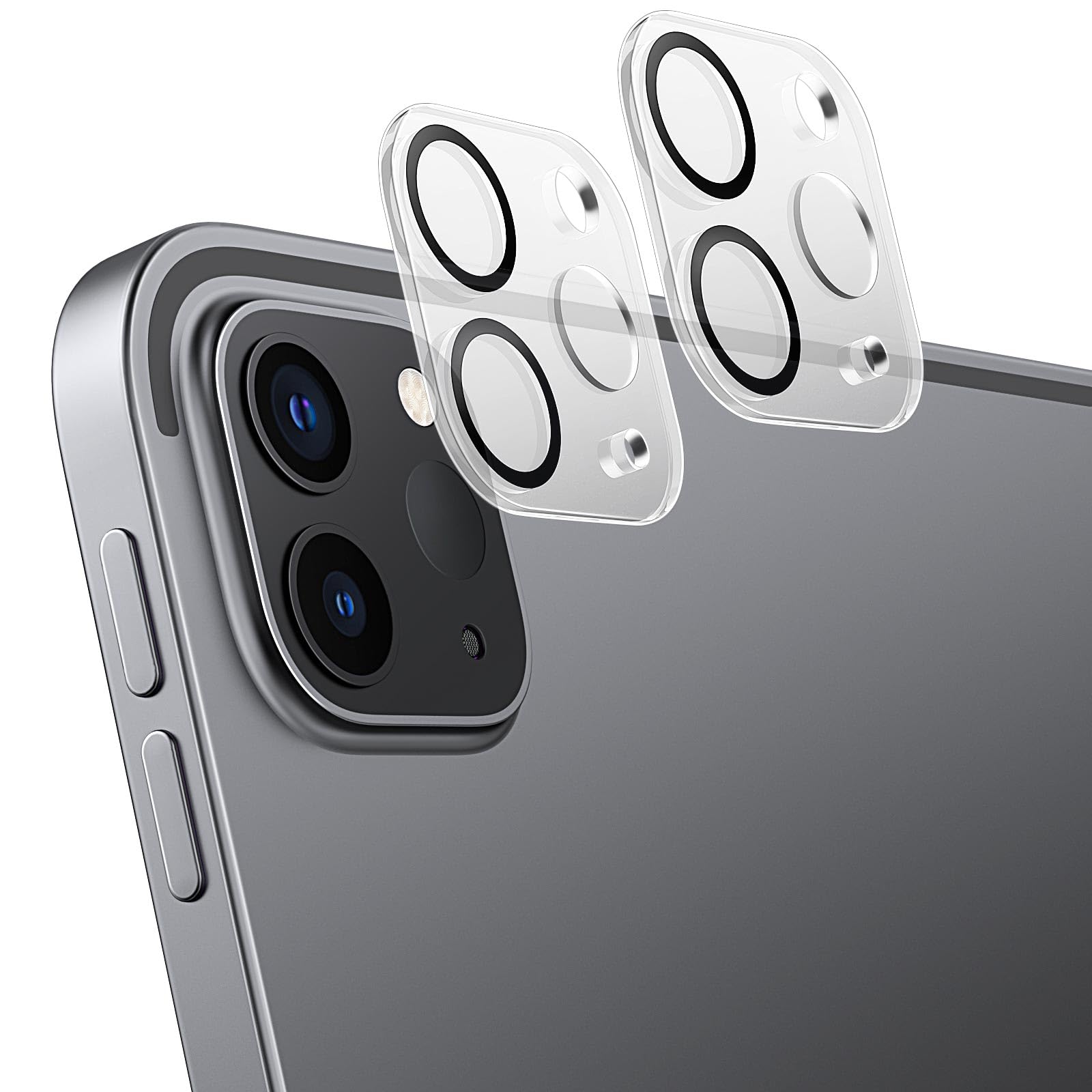 MoKo 2-Pack Tempered Glass Camera Lens Protector for iPad Pro 12.9 (6th Gen 2020-2022) & iPad Pro 11 (4th Gen 2020-2022) - Scratch-Resistant, HD Clear Screen Protector - Perfect for Travel, Work & Outdoor Photography