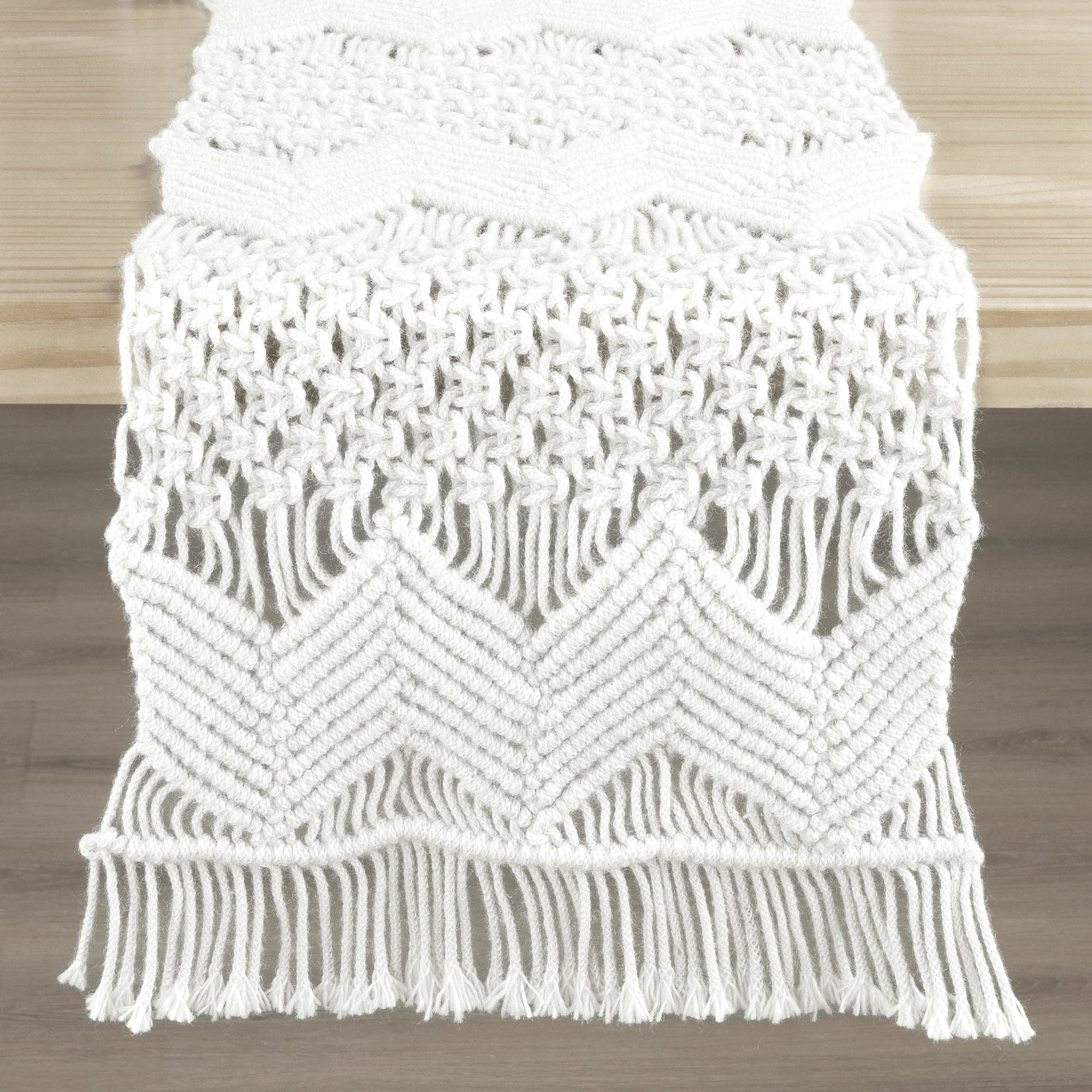 Handmade Boho Macrame Table Runner for Dining Room & Outdoor Patio Decor - Perfect for Weddings, Farmhouse & Bohemian Home Decor