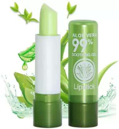 Organic Aloe Vera Lip Balm for Dry Lips - Soothing & Moisturizing Hydration - Pack of 1 - Perfect for Winter Care, Chapped Lips Relief & Daily Lip Protection