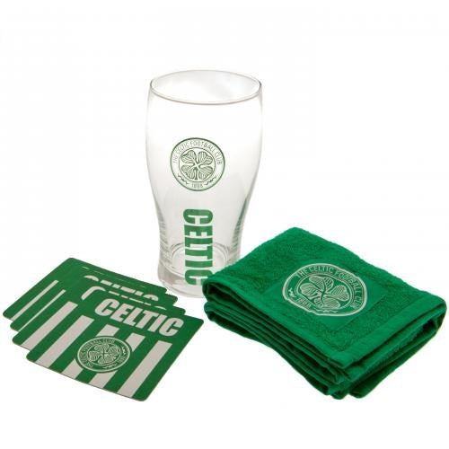 Premium Celtic Mini Bar Set - 4-Piece Whiskey Glass Gift Set with Wooden Stand - Perfect for Home Bar, Gifts & Irish-Themed Parties