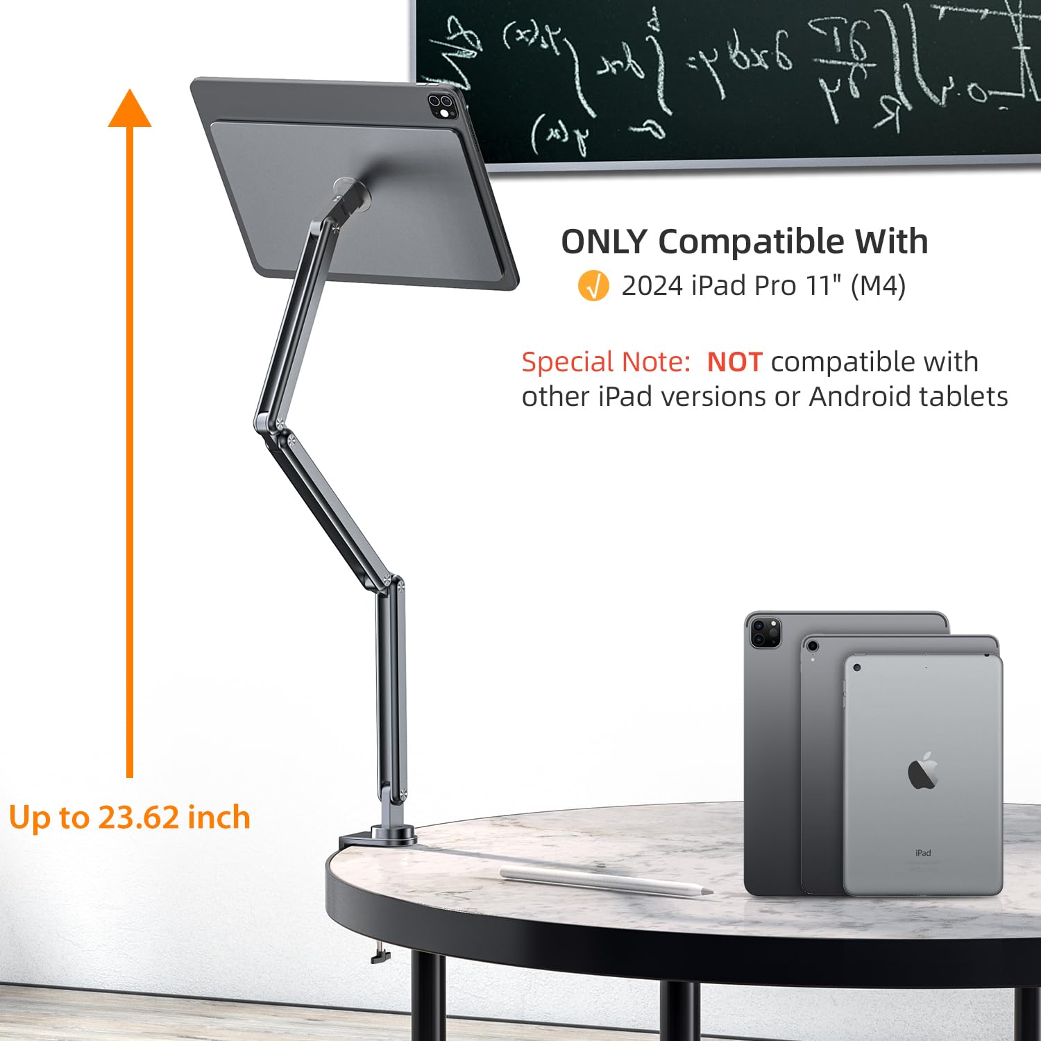 Premium Aluminum Alloy Foldable Magnetic Arm Stand for iPad Pro 11