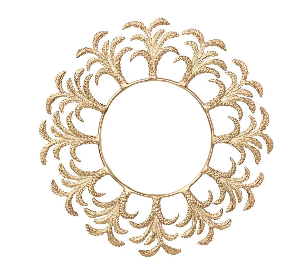 Gold Palmera Charger Plates - Set of 4 for Elegant Dinner Parties, Wedding Decor & Formal Table Settings