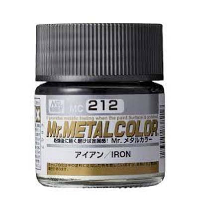 Mr. Metal Color MC212 Metallic Iron Paint - High-Quality Model & Hobby Paint for Miniatures, Figures, and DIY Crafts - Perfect for Warhammer, Gundam, and Scale Models