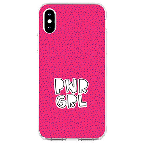 Girl Power - PWR GRL - Pink Background On Clear Case