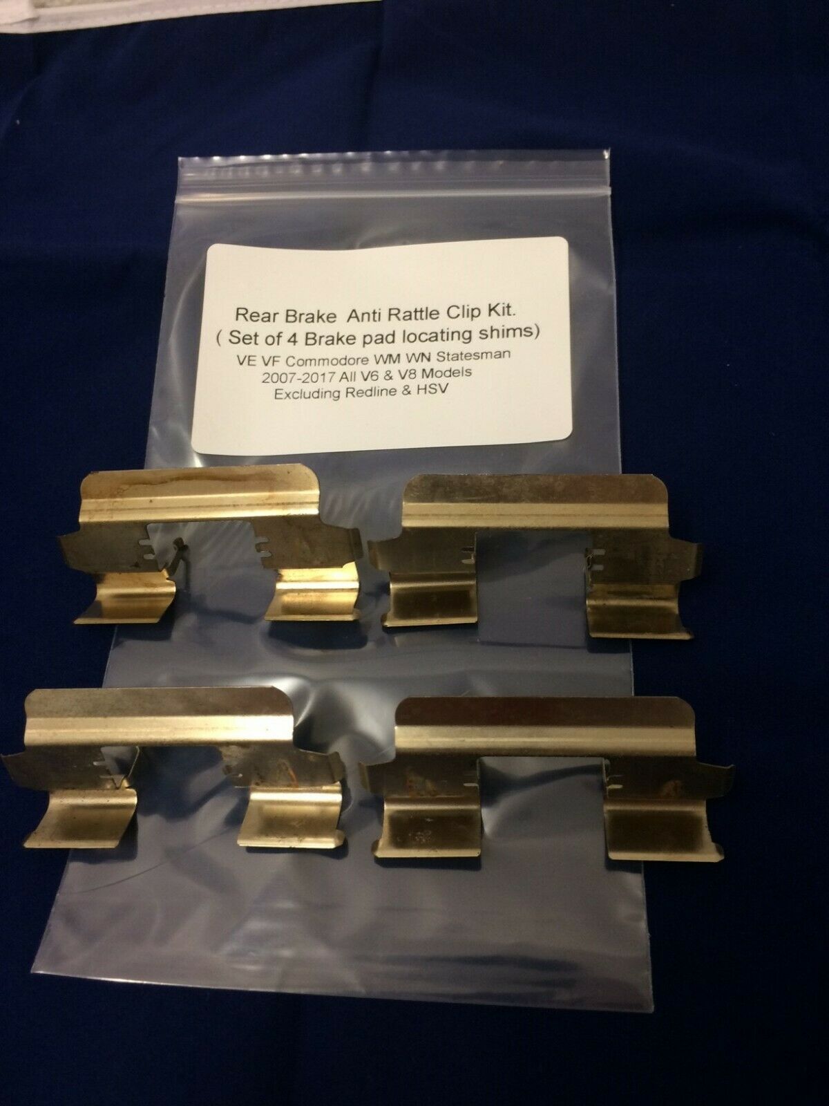 Genuine VE VF Commodore WM WN Statesman Rear Brake Pads & Shim Kit for V6 & V8 Engines - Perfect for Smooth Stopping & Enhanced Safety in Daily Driving