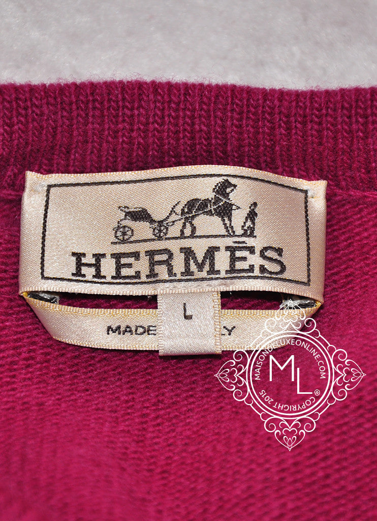 Hermes Men's Rose Indien Gray Cashmere Wool Sweater - Luxury Knit Pullover for Winter & Fall Fashion - Perfect for Business Casual & Holiday Outfits