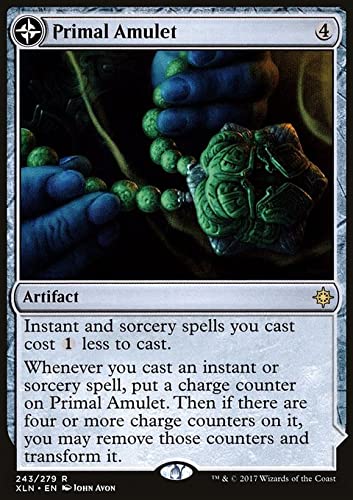 MTG Magic: The Gathering - Primal Amulet (243) Ixalan XLN Card - Perfect for Commander Decks & Magic Tournaments